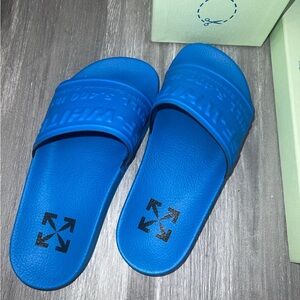 off white blue slides